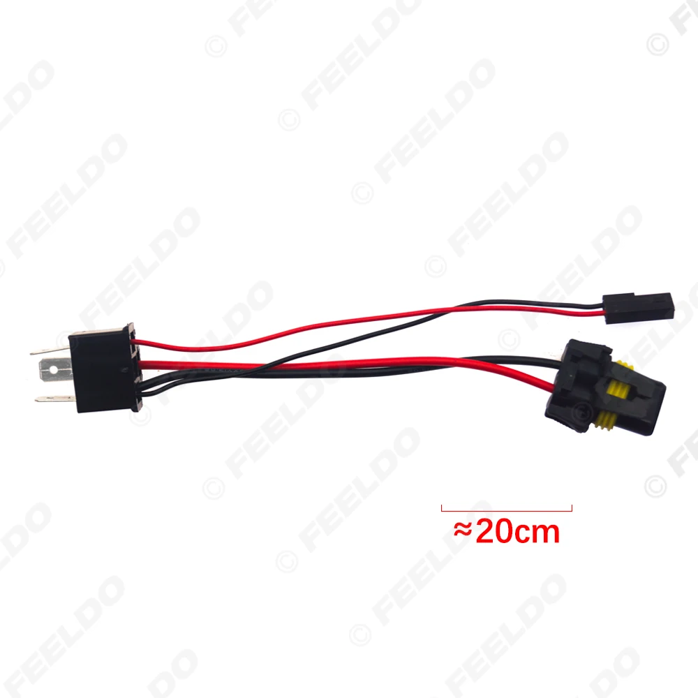 H4 To 9006 Solenoid Magnetic Hi/Lo Adapter Splitter Wires Compatible With Car HeadLight Projector Lens Retrofit