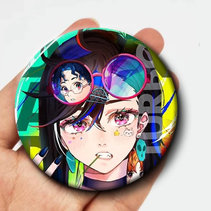 Anime Dandadan Icons Lapel Pins Cartoon Character Cosplay Badge Handmade Tinplate Round Brooch Hat Clothes Jewelry Accessories - Image 3