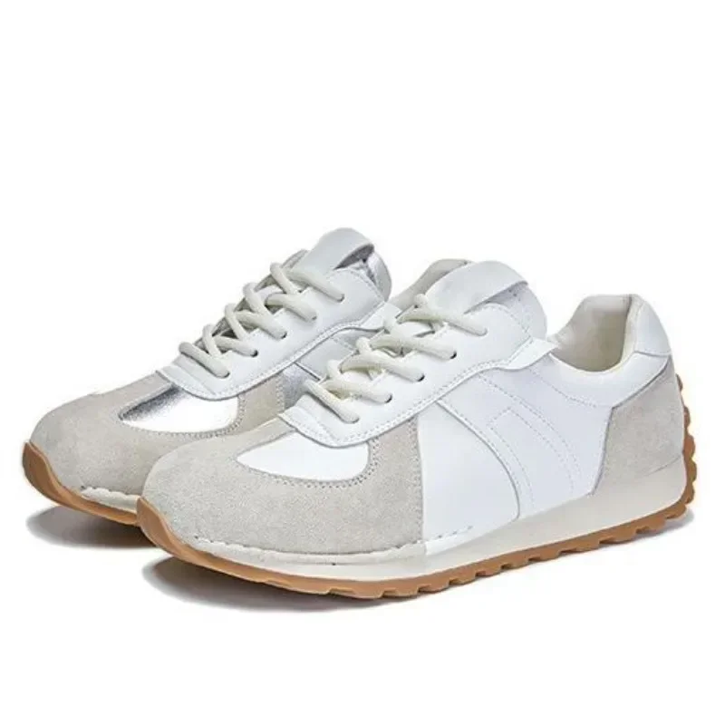 

Fashion Forrest Gump Shoes Women Genuine Leather 2024 Spring Autmn New Flat Women Moral Training Shoes Casual Sneakers Women
