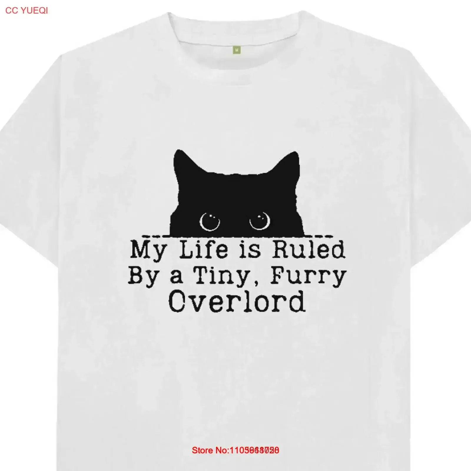 My Life Is Ruled By A Tiny Furry Overlord Cat Lover Kids Adults T Shirt vintage Washed Breathable streetwear Versatile vintage