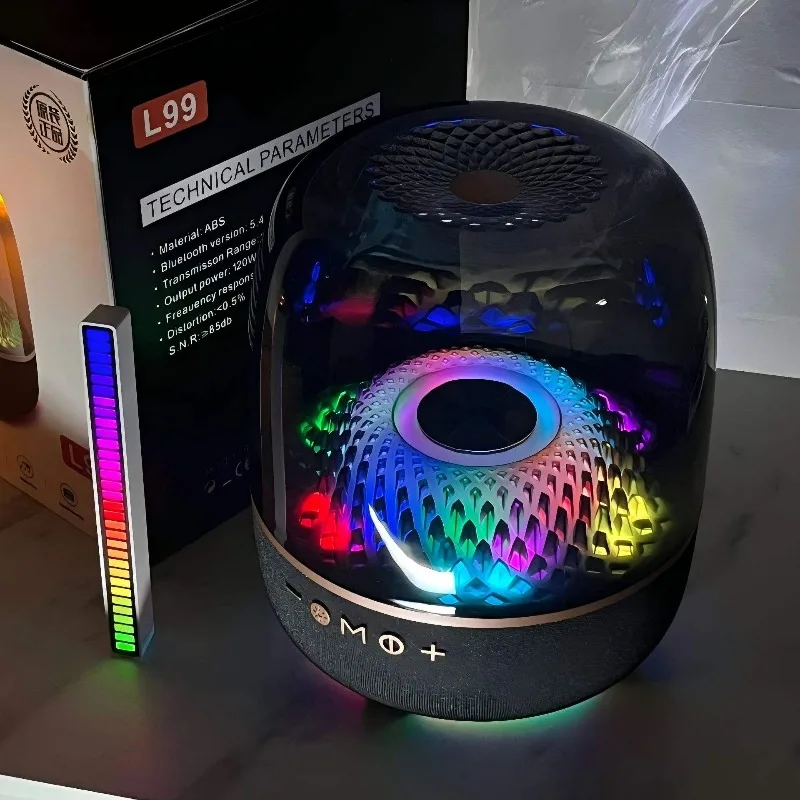 البوب L99 شفافة سماعة لاسلكية تعمل بالبلوتوث المتكلم المنزل سطح المكتب مضخم الصوت في الهواء الطلق المحمولة HIFI ستيريو Soundbox TF بطاقة USB Playbac