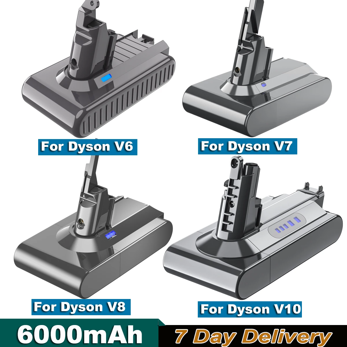 

21.6V Battery For Dyson V6 V7 V8 V10 Series SV12 DC62 SV11 sv10 Rechargeable Battery For Dyson Vacuum Cleaner Spare Batteries