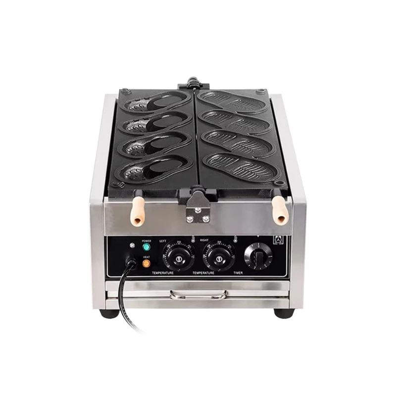 Cave shoes waffle machine Teflon coated stainless steel waffle machine Internet celebrity stall snacks Cave shoes bread machine