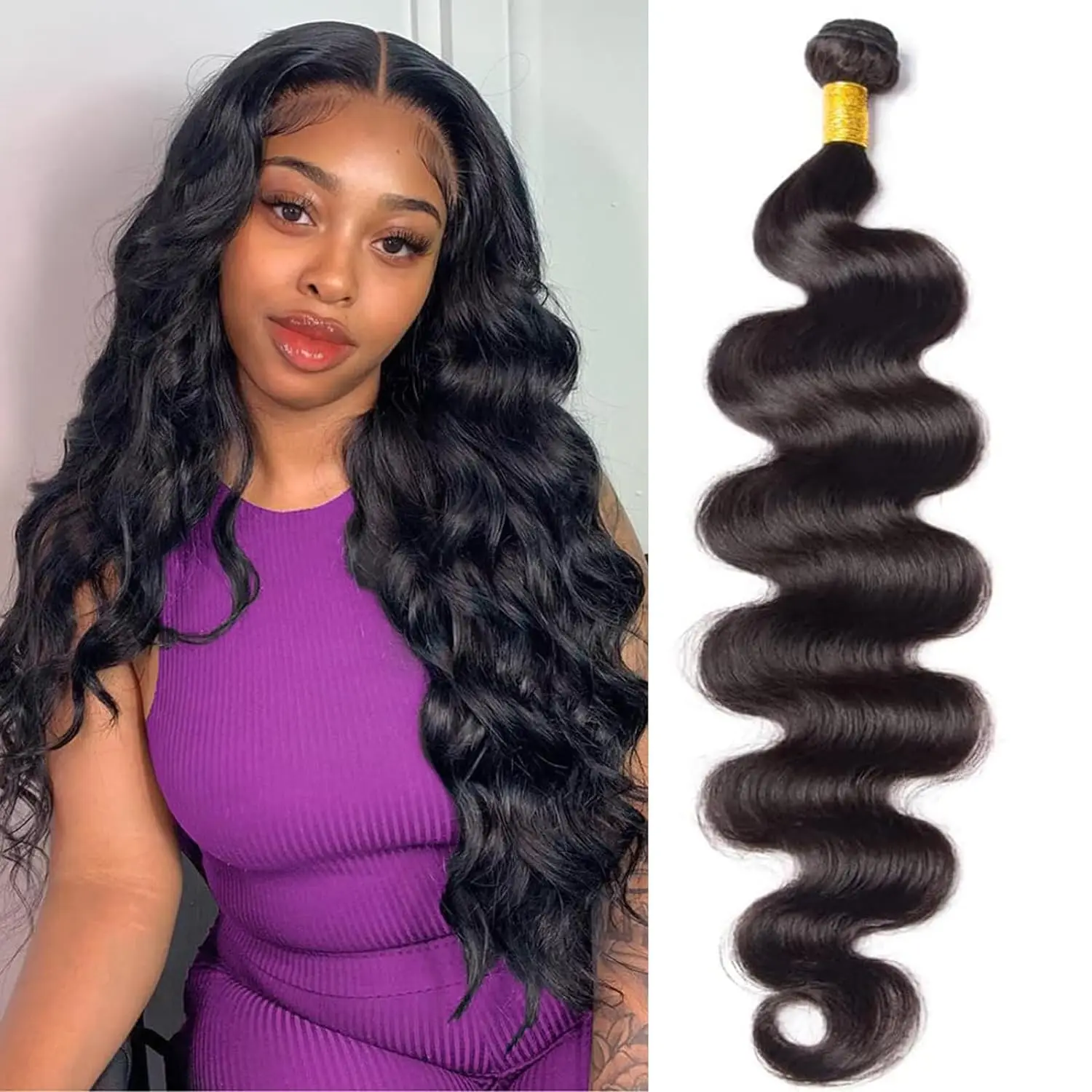 Mayfair 22 24 26 28 inch Brazilian Hair Body Wave Human Hair Bundles Natural Color Human Hair Wave Extension Thick Hair Weaves