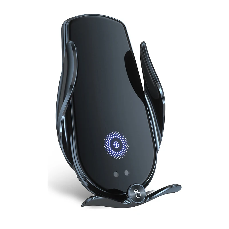 Автомобильный беспроводной держатель для телефона, подставка, станция быстрой зарядки, зарядное устройство, автоматическая инфракрасная индукция для iPhone 15, 14, 13, 12, Samsung Xiaomi