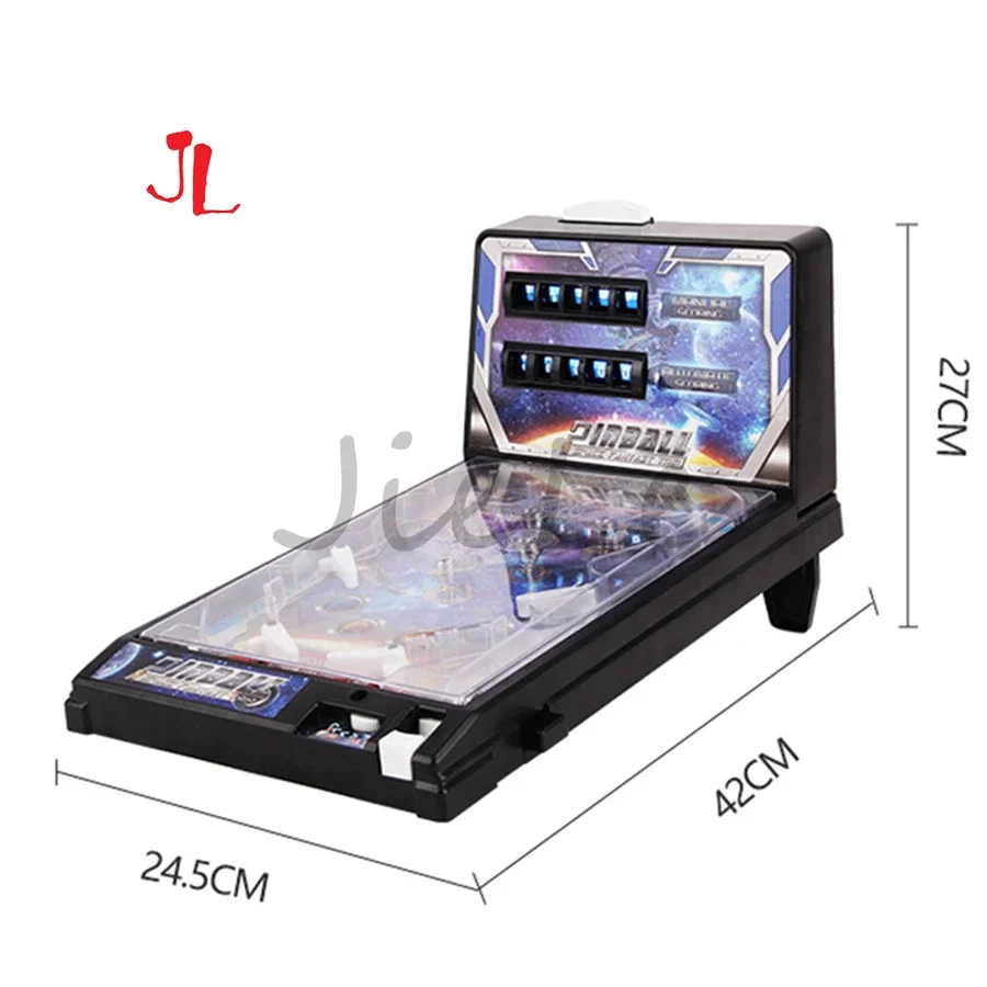 

MINI Pinball Machine LED Arcade Cabinet Coin Operated Game Bartop Automatic Scoring for Kid Toys Arcade Retro Game Console