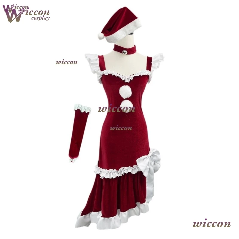 

Christmas COSPLAY Original New Arrival Bodycon Christmas Women Adults Dress French Style Gown Performance Costume Plus Size