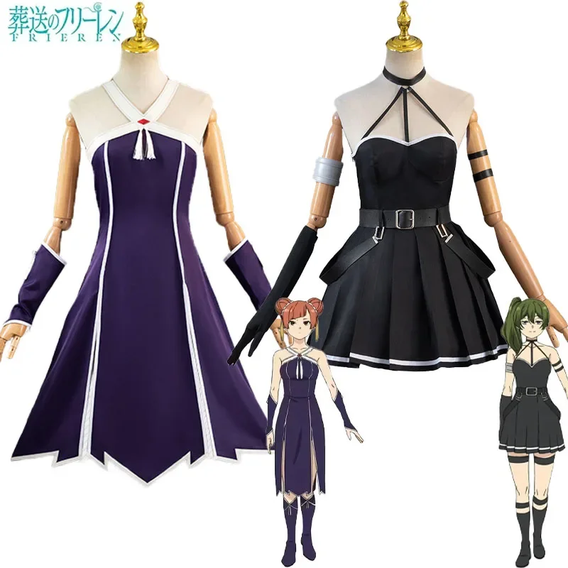 

Ubel Laufen Cosplay Costume Anime Frieren: Beyond Journey's End Purple and Black Outfit Carnival Party Role Play Dress for Women