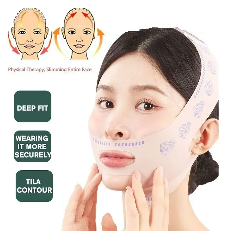 Podwójny podbródek Pochwa na twarz Masque Podwójny menton Bandaż na twarz Wyszczuplająca podwójna maska podbródka Opaska podnosząca Lifting Visage