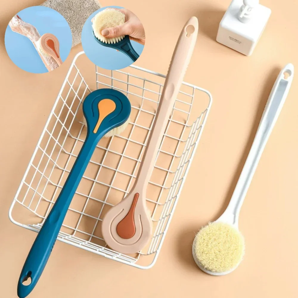 Brosse de bain à poils souples à Long manche, épurateur de dos et exfoliant corporel, Massage de douche, brosse corporelle de salle de bain, 1 pièce