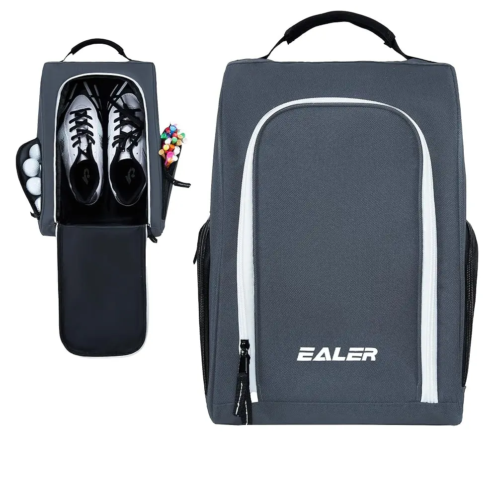 

Сумка для обуви для гольфа GSB100, сумки для обуви на молнии с вентиляцией и двойным внешним карманом для мячей для гольфа, носков, ти-шек, ценных вещей