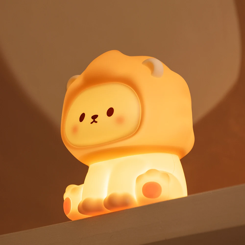

Детский ночник KINYILO Cute Lion — перезаряжаемая сенсорная лампа, мягкое свечение, пластиковое основание, идеально подходит для декора детской и спальни, детской комнаты