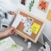 Wooden Frame DIY Cork Display Panel Soft Decorative Memo Bulletin Board Wood Hanging Letter Message Boards 4