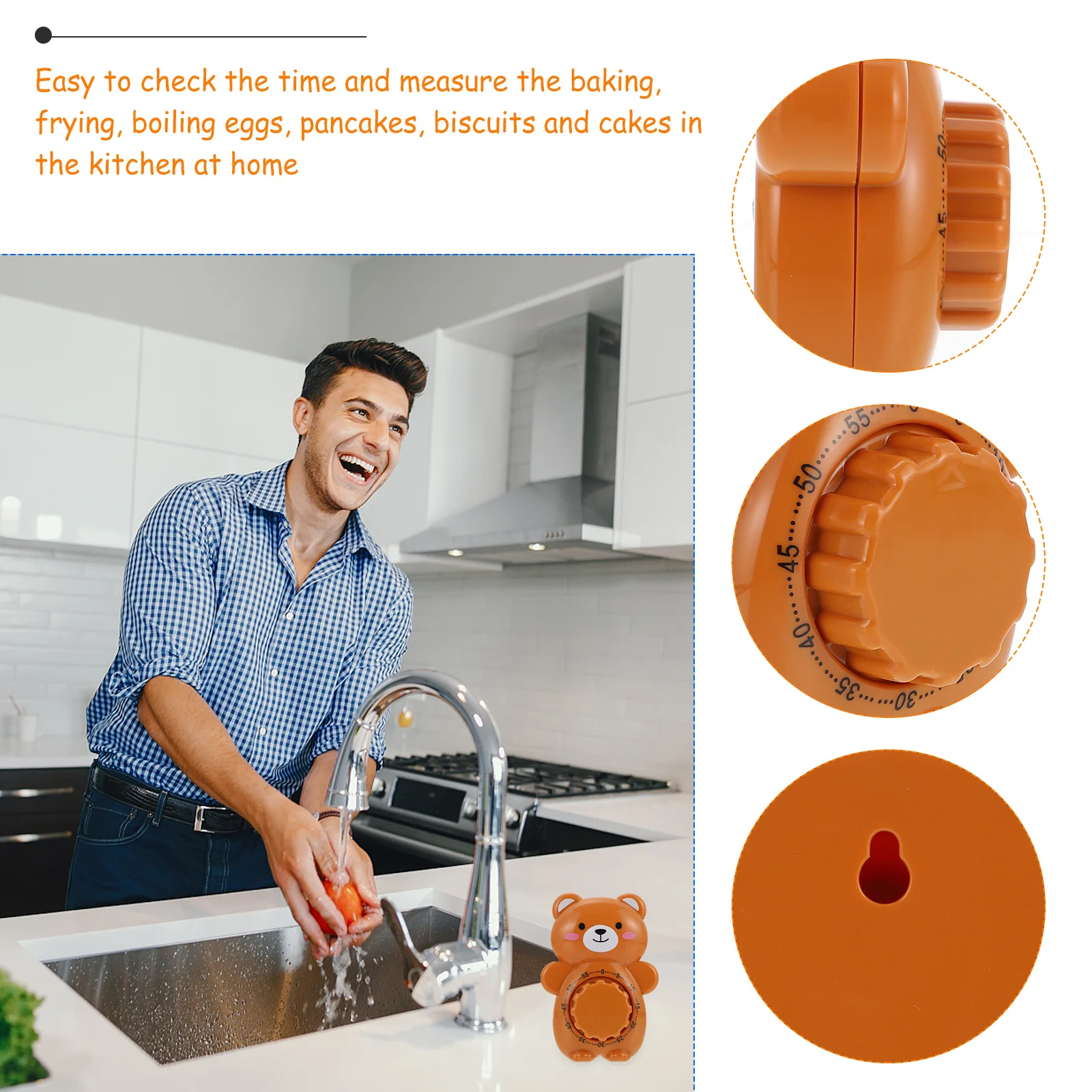 

Mechanical Cartoon Timer Cooking Kitchen Countdown Alarm Reminder Office Classroom Mechanical Timer