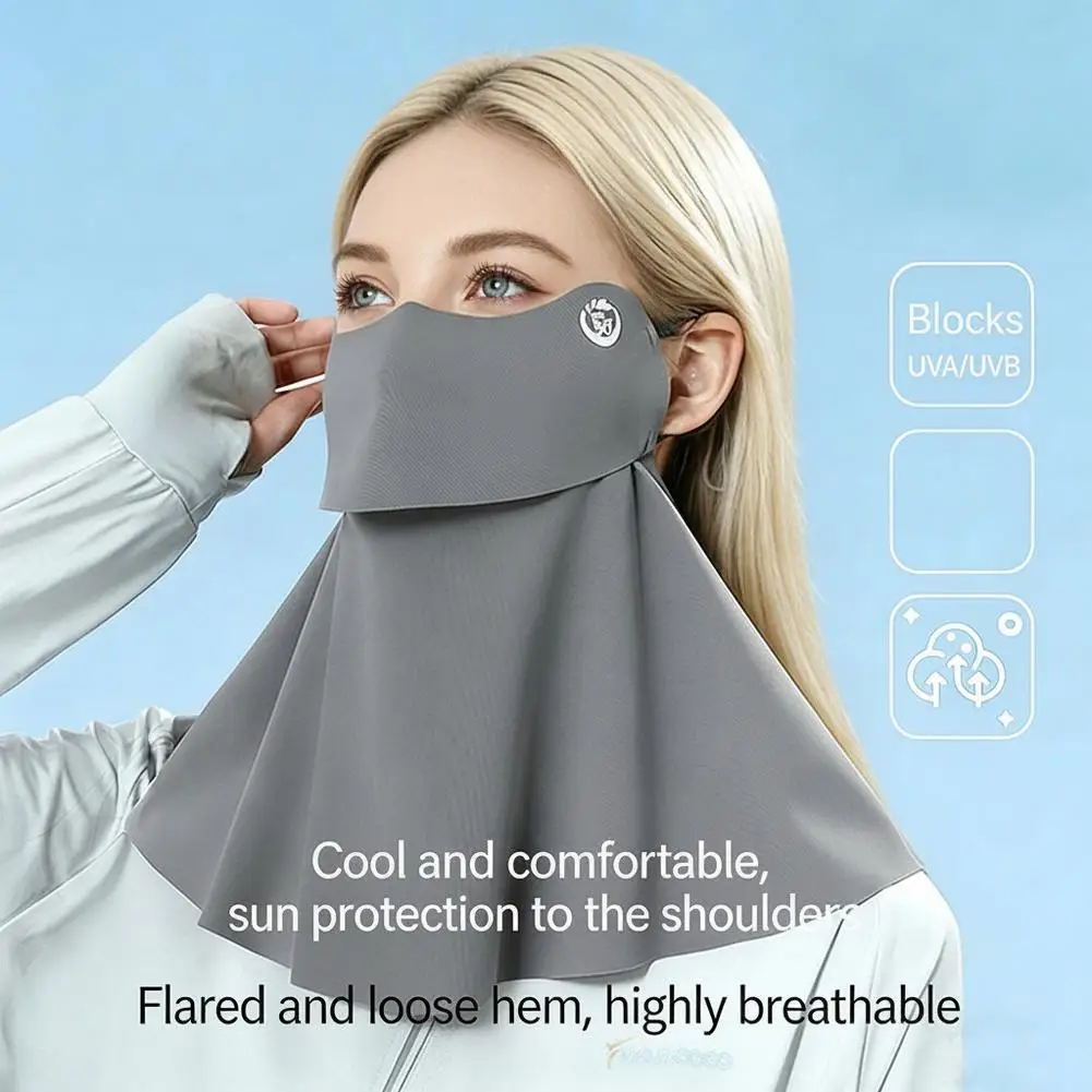 

1PCS UPF50+ Cooling Sun Protection Face Neck Mask, Breathable Adjustable UV Blocking Mask for Outdoor Cycling Hiking