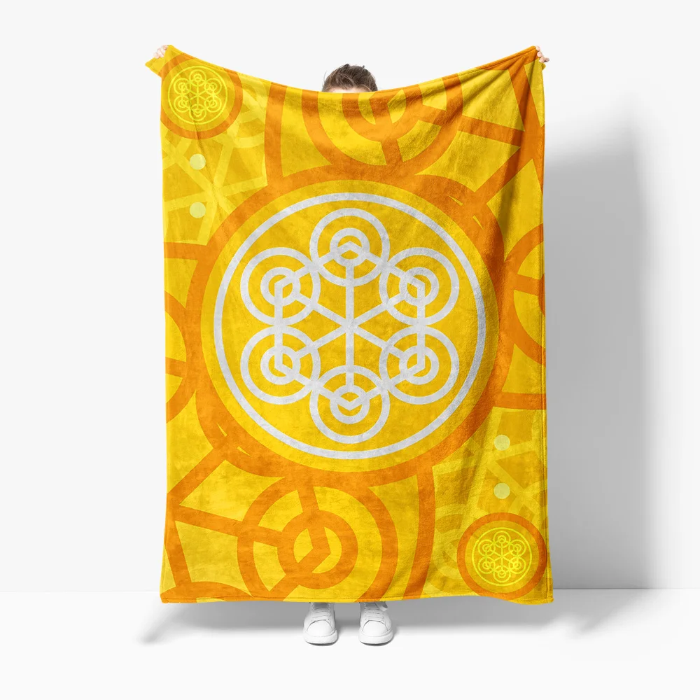 

Round Celtic Knot Mandala Floral Fleece Blanket Throw Sofa Bed Throw Blanket Gift for Women Men