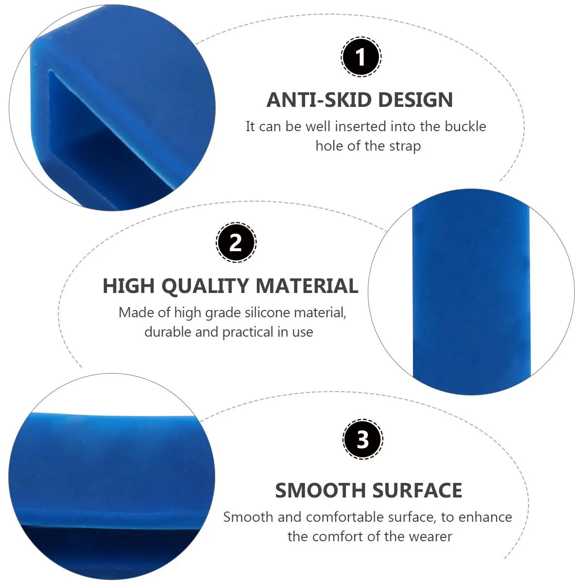 

11pcs Silicone Watch Band Keeper Smooth Anti-Skid Replacement For Lost Damaged Strap Repair Fork Included Watch Strap Loop Table