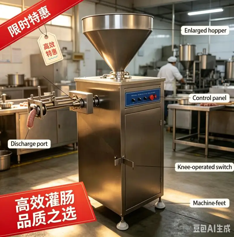 Automatic Quantitative Sausage Stuffer Electric Vacuum Sausage Filler with Twister for Sale Customized