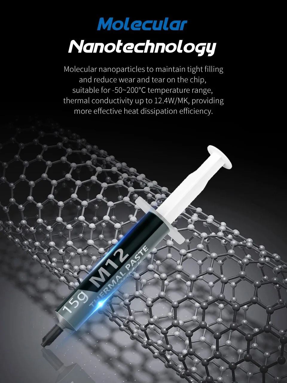 Pâte de graisse thermique LDPCSJ 12,4 W/mK – Refroidissement CPU/GPU haute performance pour PC de jeu PS5 (1/4/8/15/30 g)