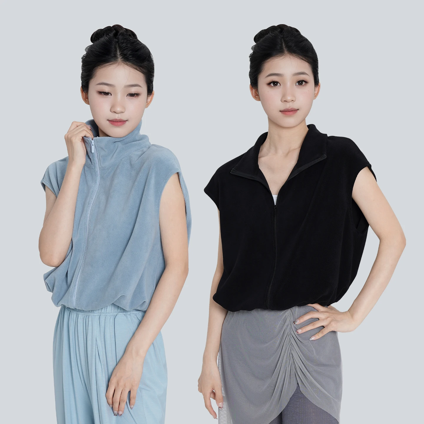 Gilet de danse chaud pour femmes, haut d'entraînement de Ballet doublé polaire pour femmes adultes, vêtements de danse d'automne et d'hiver, manteau à col roulé décontracté