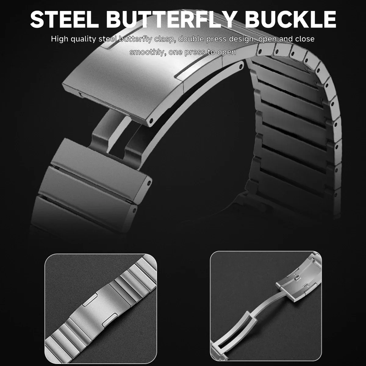 삼성 갤럭시 워치 8 40mm 44mm/8 클래식 46mm 용 티타늄 스트랩 갤럭시 워치 울트라 2025/7 울트라 47mm 용 고급 금속 밴드