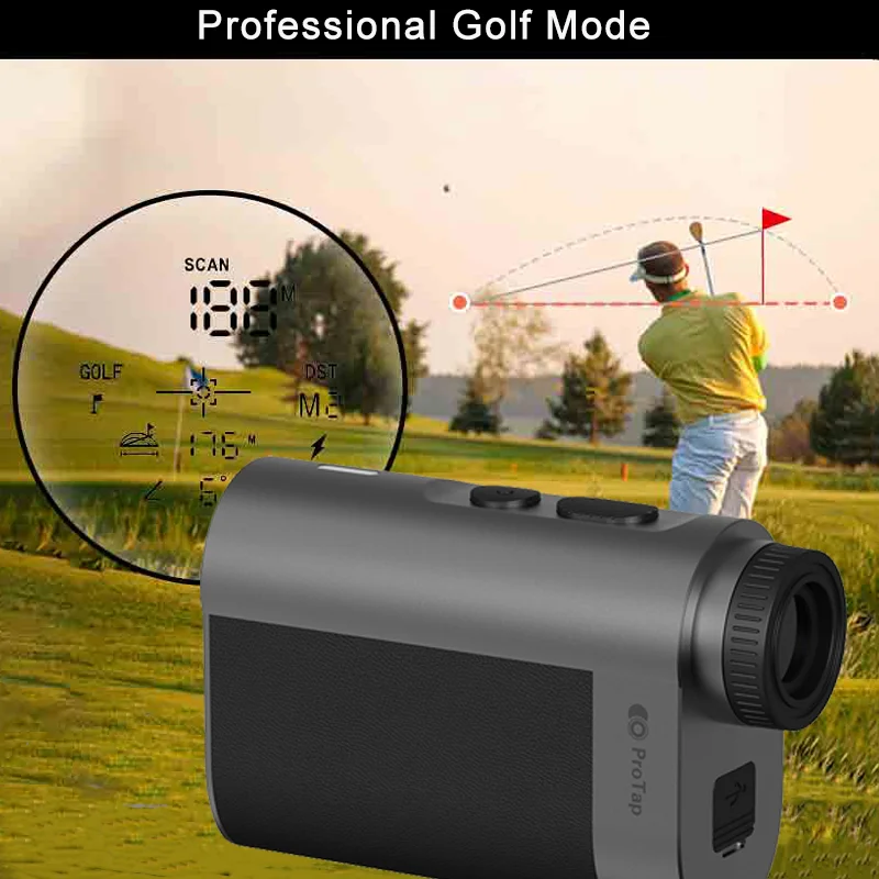 ProTap 1200y/1000m Golf Telescope Laser Rangefinder 7x Monocular Distance Meter Multi-funnctional Measuring Tools Hunting Travel