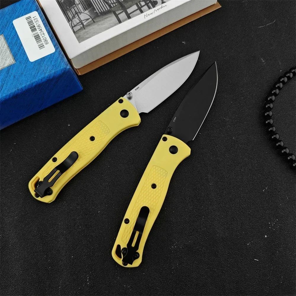 BM 535 440C Blade Bugout EDC Munual Folding Pocket Knife Nylon Fibre Handle Survival Tactical Knife for Men Outdoor Hunting Tool