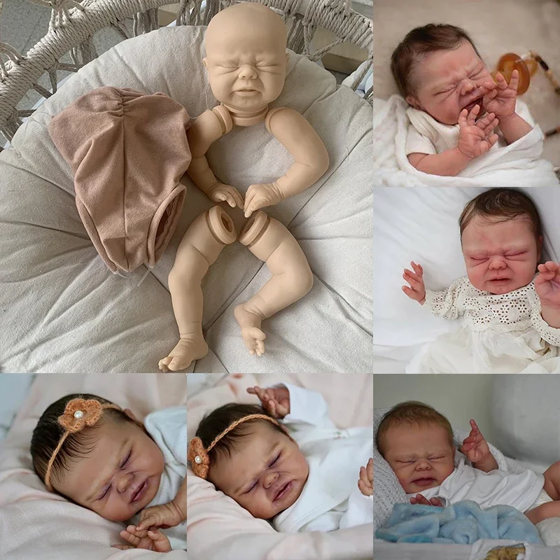 17inch Vincent Reborn Baby Doll Kit Looklike Real Baby Reborn Doll Kit Unfinished Doll Parts Toys for Children Kit