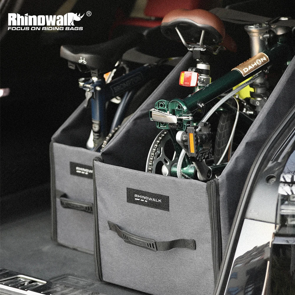 

Rhinowalk Folding Bike Storage Box For Brompton Bike Fit 14-16 Inch Folding Bicycle Waterproof Car Trunk Folding Storage Box
