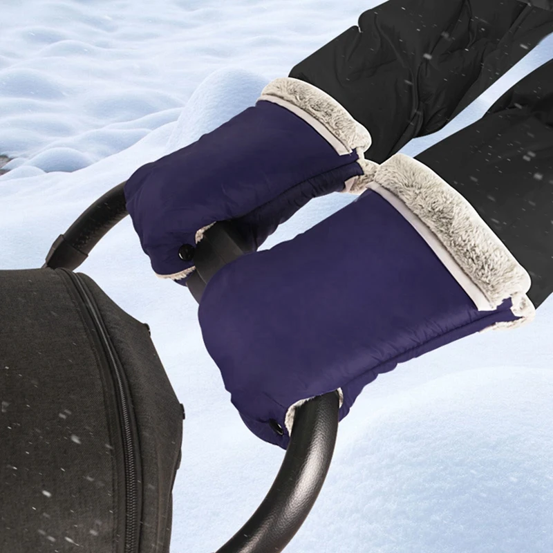 Baby Stroller Gloves,Wind-Proof And Frost-Resistantfluff Lining Gloves, Suitable For Baby Strollers, Carts And Bicycles