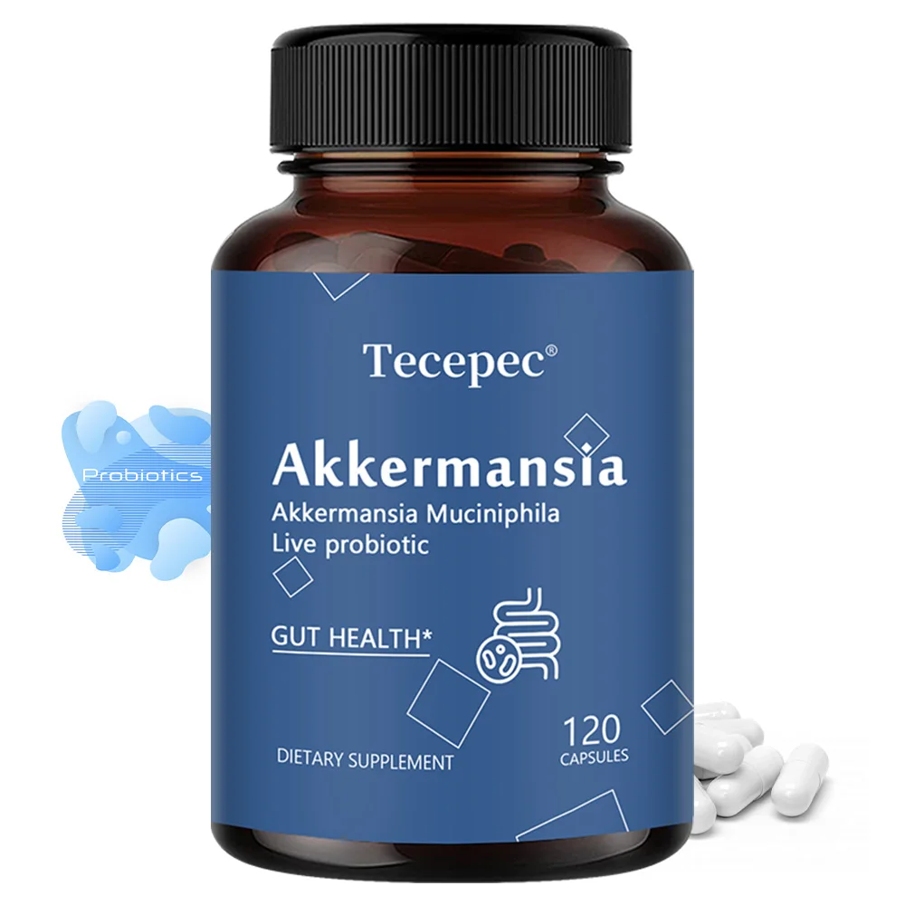 Cápsulas Probióticas Akkermansia Muciniphila 100MAFU - Inulina Prebiótica, Apoya la Lininga Intestinal, la Digestión y el Equilibrio de la Flora Intestinal