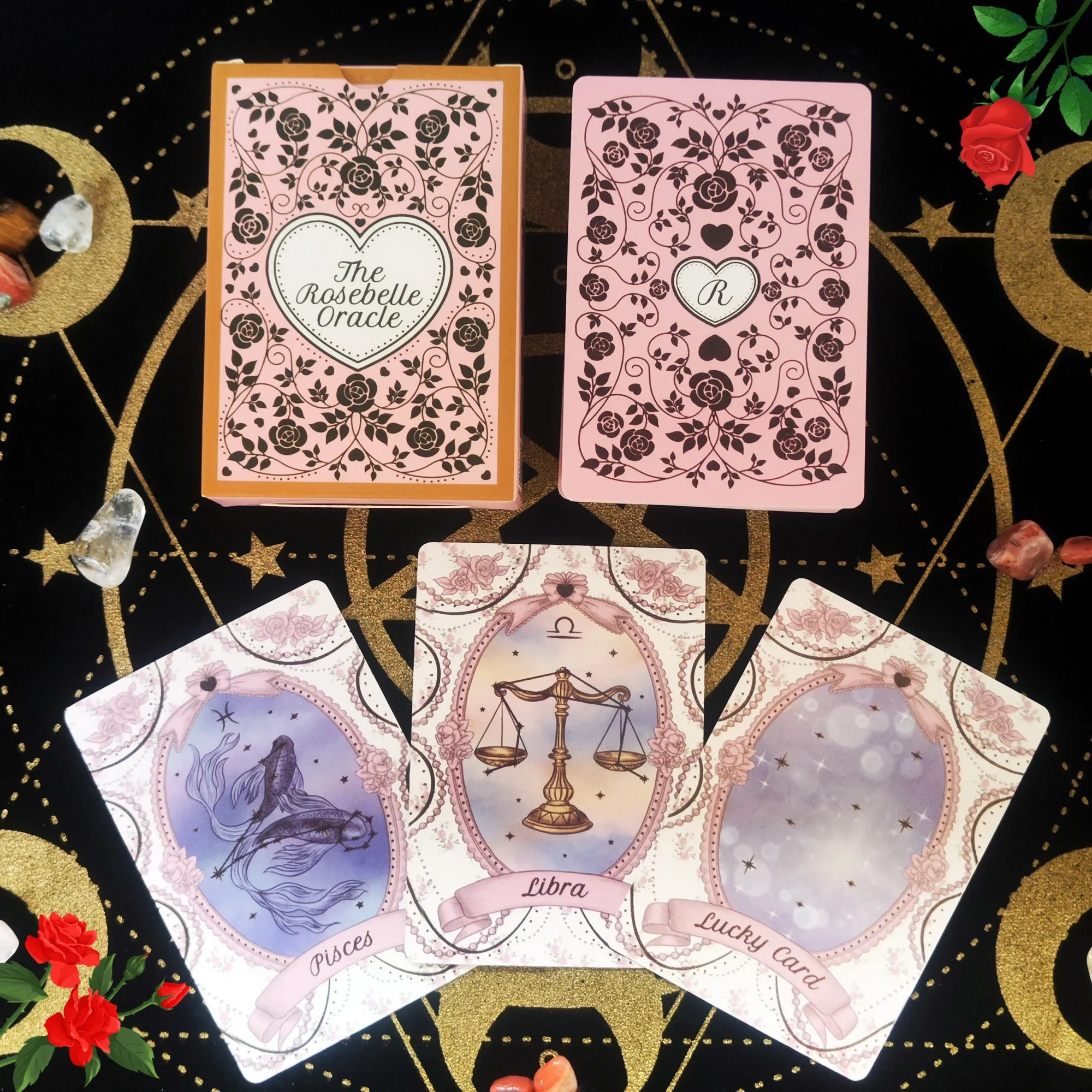 

The Rosebelle Oracle cards A 65 Cards English Version Tarot Deck Divination Party Divination Edition Deck Board Playing Games
