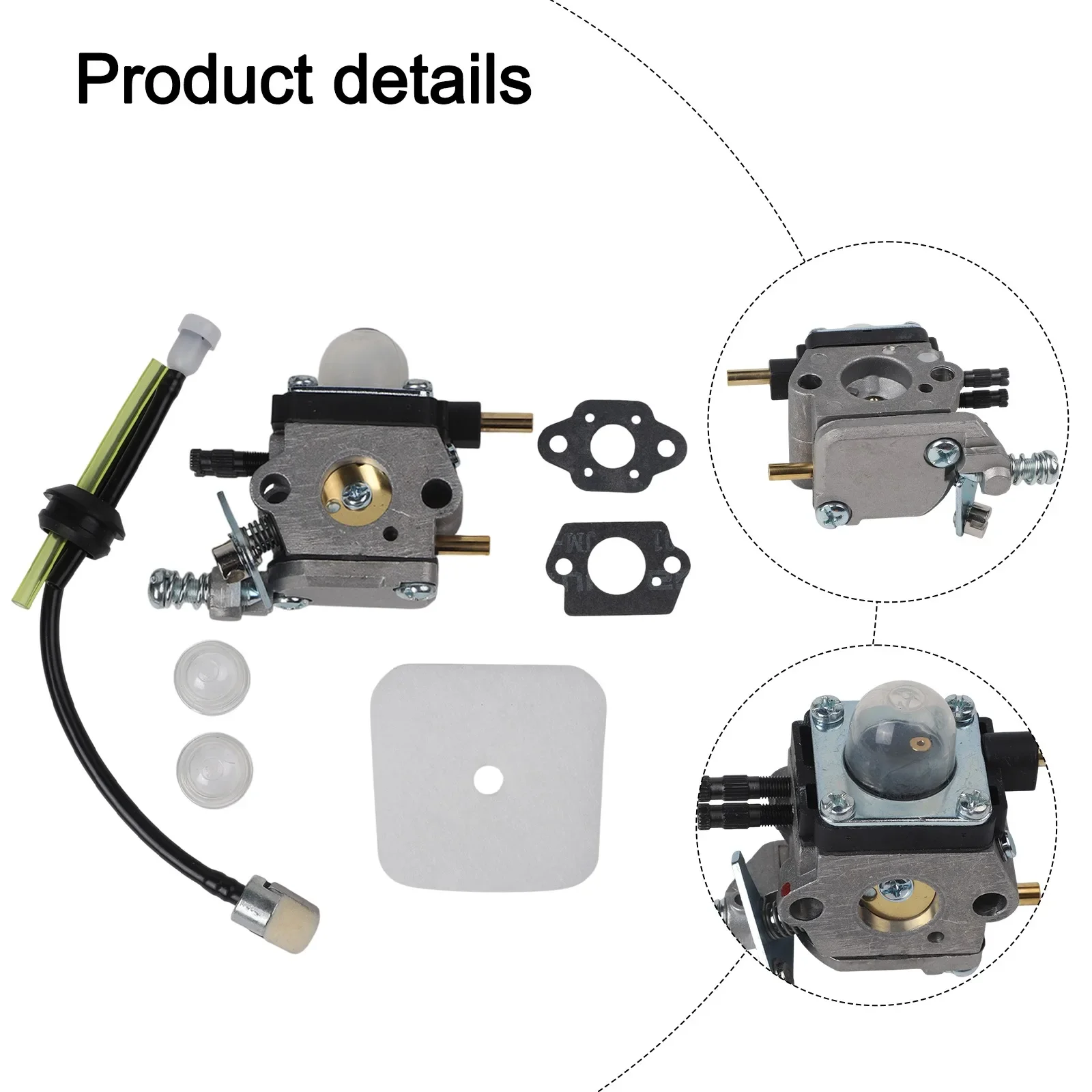 Replacement Parts Carburetor Kit for Mantis Garden Tillers Complete with Air Filter and Fuel Kits for 2 Models
