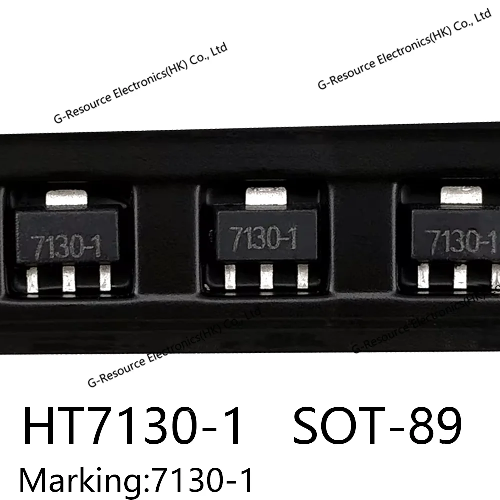 (100pcs) HT7130-1 (Marking: 7130-1) SOT-89 LDO 3V 30mA Voltage Regulator 30V Input 2.5μA IQ