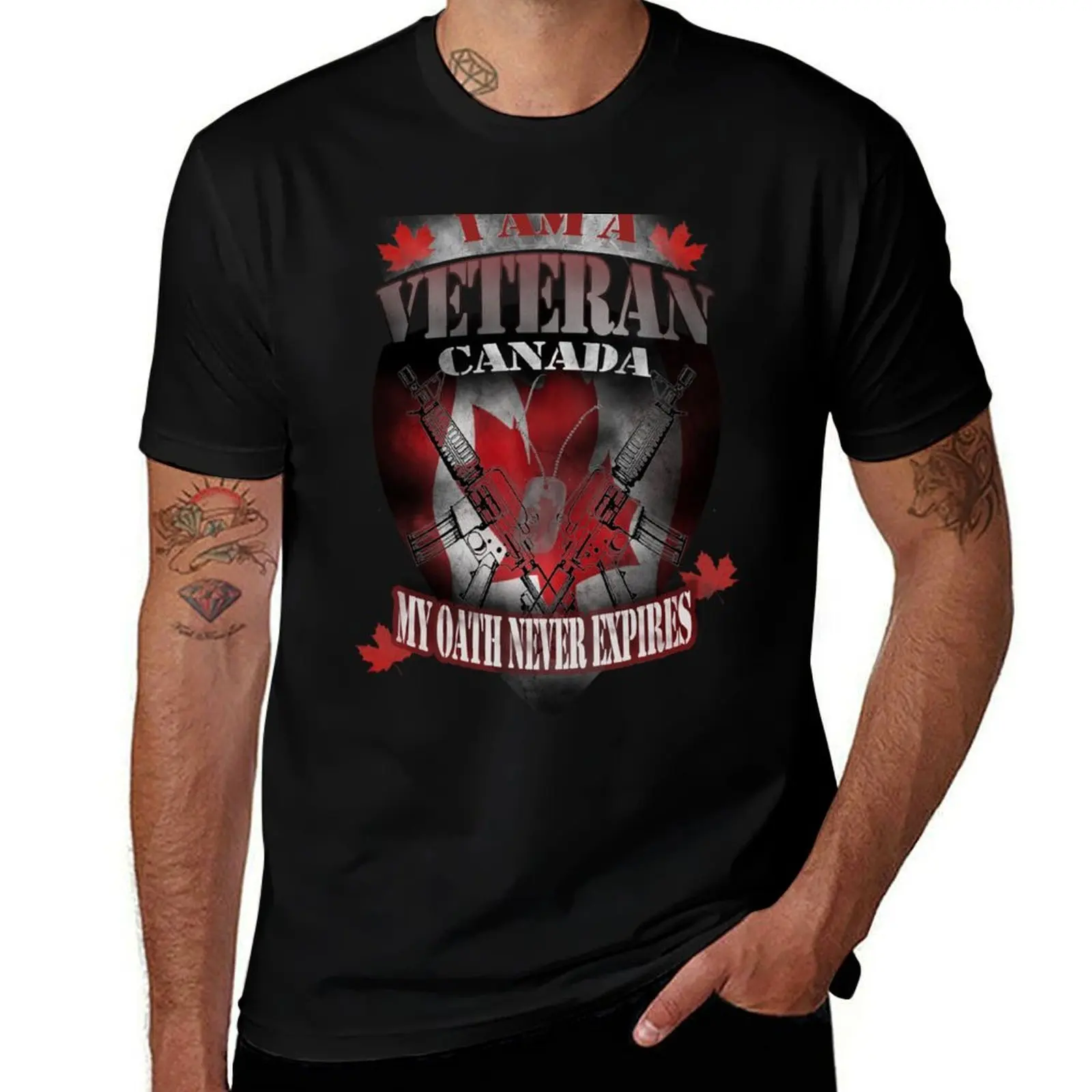 Canadian Military: Veteran T-Shirt t shirts cotton 100% t shirt man plain man t shirt summer T-Shirt