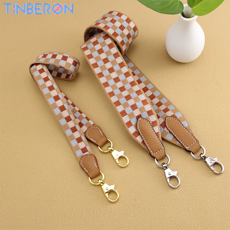 

TINBERON Brown Bag Straps Canvas Wide Shoulder Straps Belt Replacement Bag Accessories Shoulder Bags Strap Fashion Handbag Strap