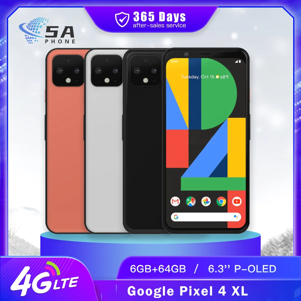Original Google Pixel 4 XL 4G Mobile Phone 64GB/128GB FACE ID NFC 4XL 6.3
