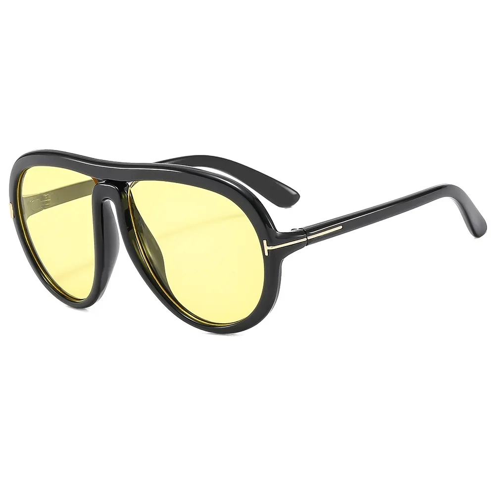 نظارات شمسية جديدة على شكل حرف T من Froggy Pilot بإطار كبير للجنسين نظارات شمسية عصرية للرجال موديل أنثى نظارات شمسية #2
