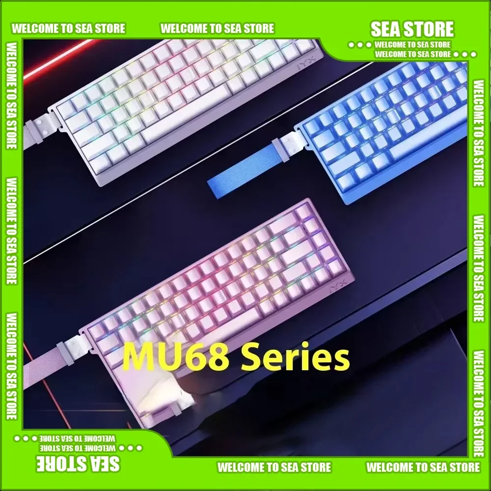 Iyx mu68ultra Mechanical Keyboard Magnetic Switch Wired Keyboard Custom E-Sports Gaming Keyboard Ultra Hot Swap Rgb Backlit