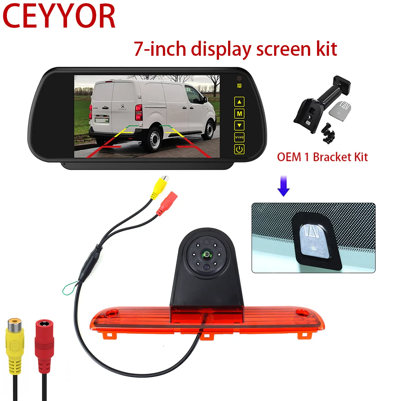 Applicable to Car Brake Light Rear View Reverse Backup Camera Fiat Ducato Peugeot Boxer Citroen Relay Waterproof Backup Camera