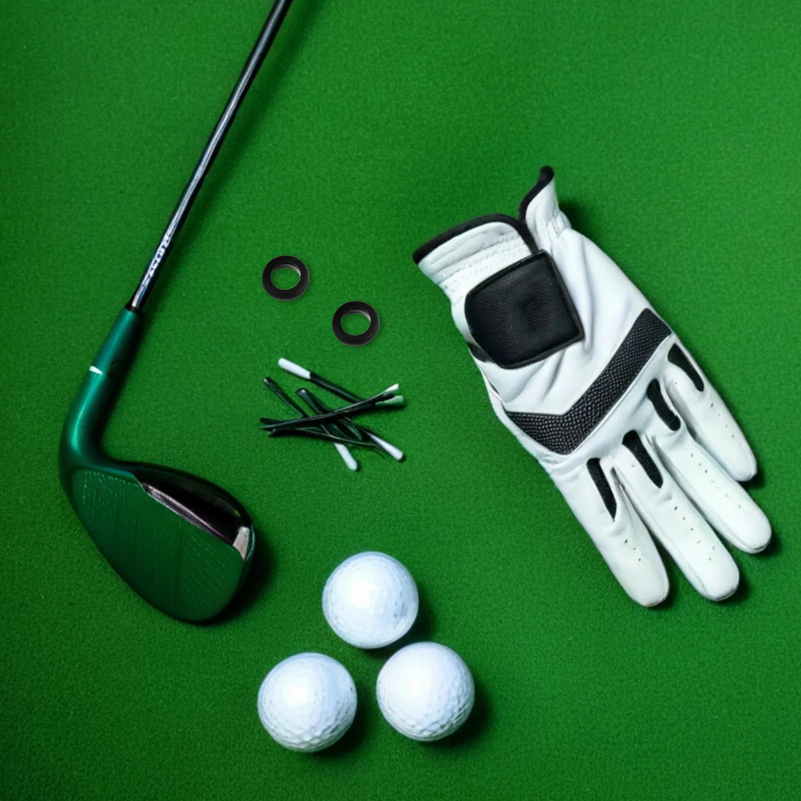 

2 шт. кольца для фиксации рукоятки клюшки для гольфа, износостойкие, для тренировки стабильности хвата, инструмент для точной отработки свинга в гольфе