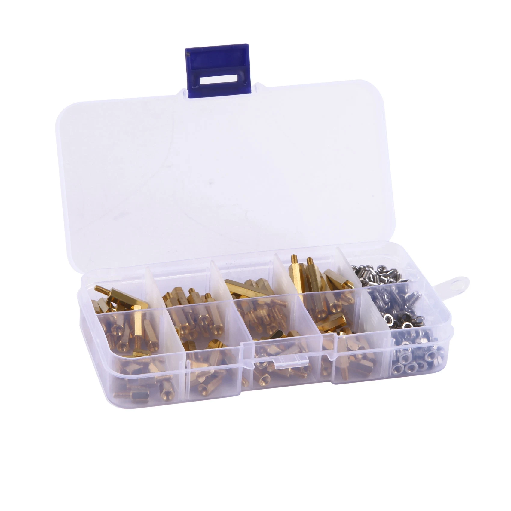 

240Pcs M2.5 Hex Male / Female Brass Spacer Standoff Screw Nut Assortment Kit M2.5 Brass Nut Set