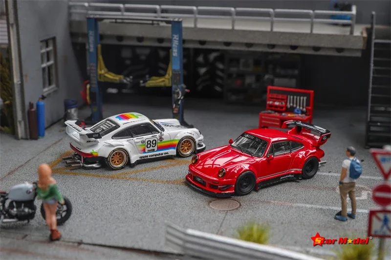 

Star Models 1:64 RWB 930 GT White Apple / Red yellow light Die-Cast Car Models