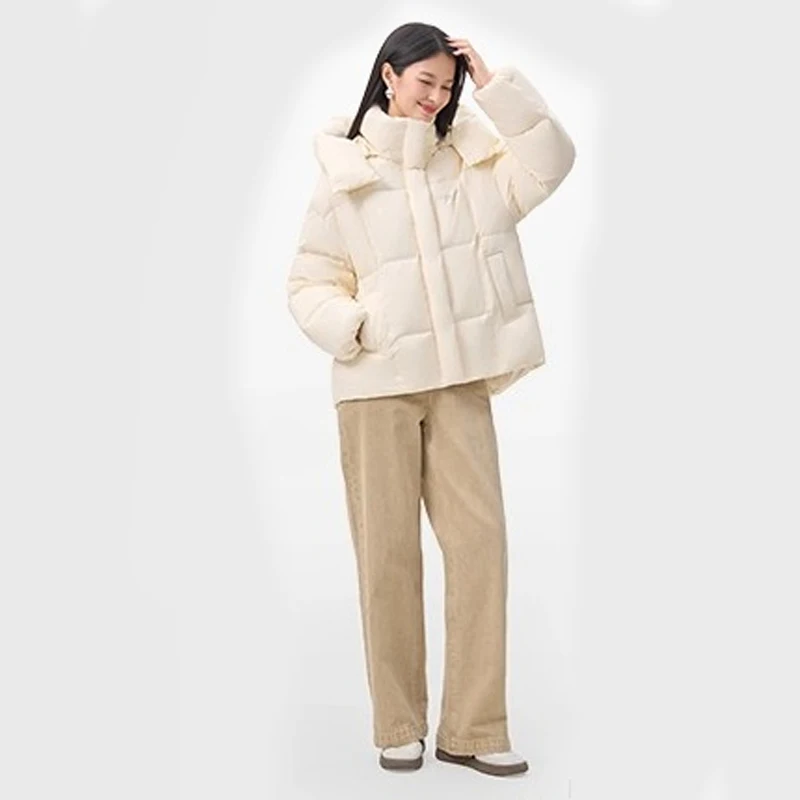Chericom 여성용 패딩 재킷 탈부착 가능한 후드 스탠드 칼라 사선 포켓 겨울 다운 재킷 신축성 방풍 코트 Y318188Y