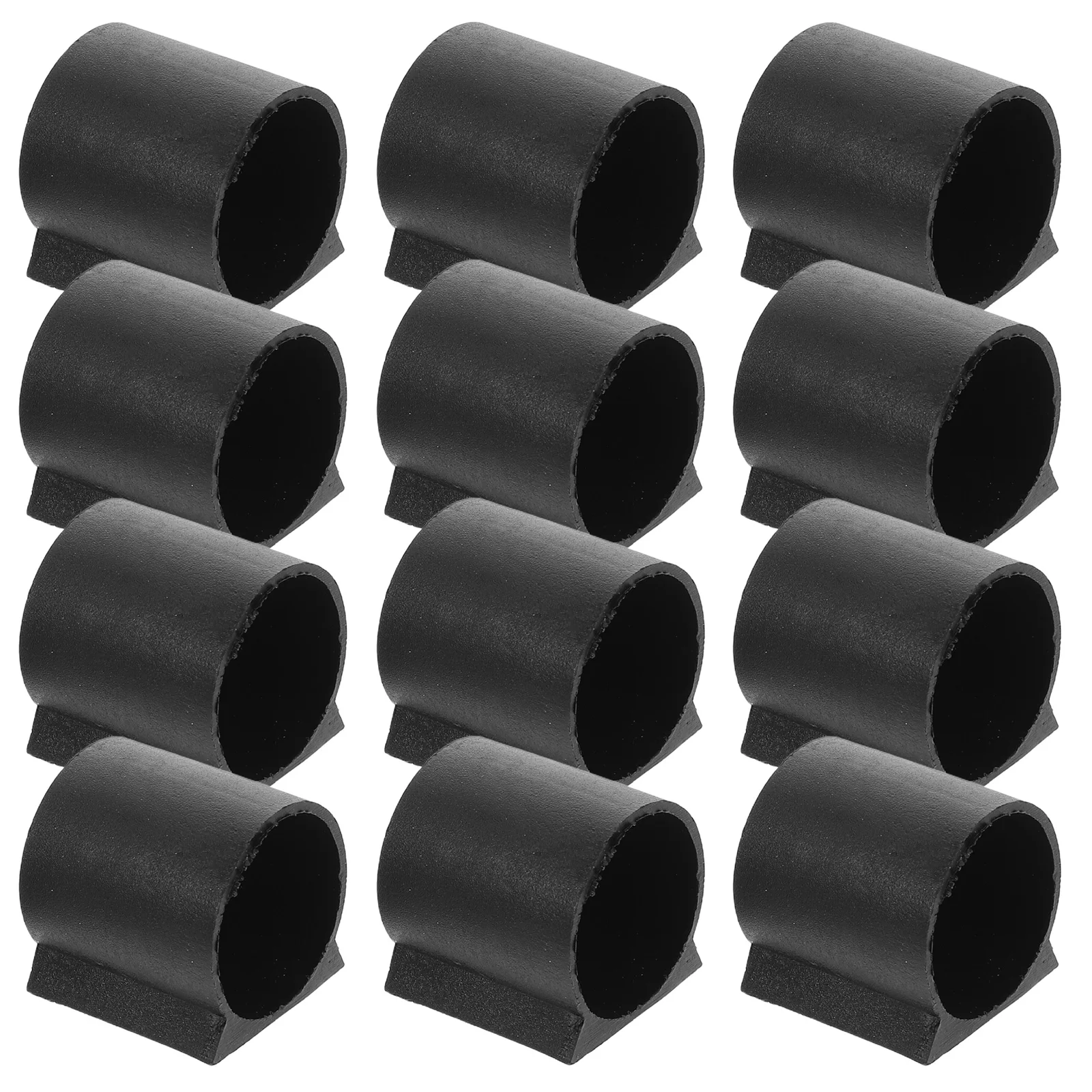 

12pcs Folding Chair Leg Caps Black Folding Chair V-tip Stabilizer Caps For Metal And Padded Chairs Floor Protectors Plugs
