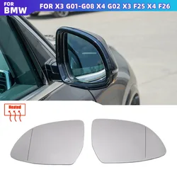 Side Rearview Heated Mirror Glass For BMW X3 G01 X4 F26 G02 X5 F15 G05 X6 F16 G06 2015-2019 Car Accessorie