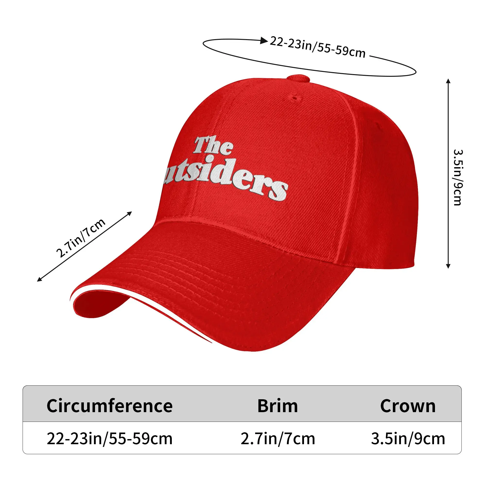 The Outsiders Greasers Baseball Cap  y2k Cool Hip Hop Hats Summer Female Male Tennis Skate Baseball Caps