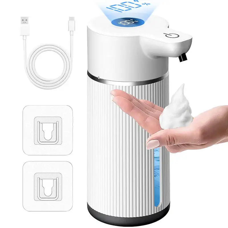 

Настенный автоматический сенсорный дозатор мыла емкостью 420 мл с зарядкой через USB и инфракрасным датчиком для отелей и домов