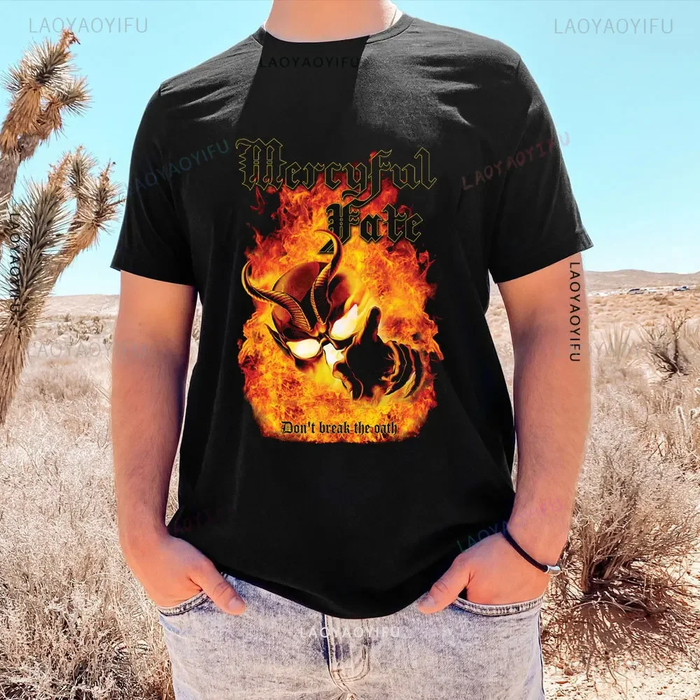 Mercyful Fate Don't Break The Oath Cotton T-Shirt Summer Unisex O-neck Streetwear Short Sleev Heavy Metal High Quality Man Tops