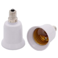 2PCS E12 to E27 Led Lighting Lamp Holder Converter Screw Bulb Socket Adapter LED Saving Light Halogen Lamp Bases 3A 220V White